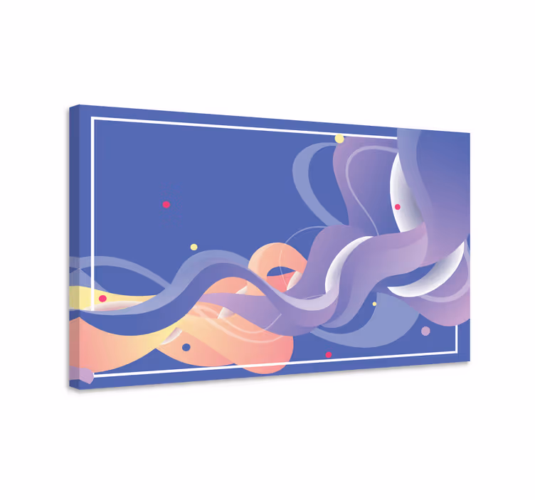 Tableau moderne formes abstraites fluides - TenStickers