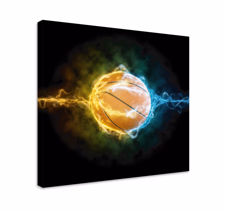 Tableau Ballon de basketball électrique - TenStickers