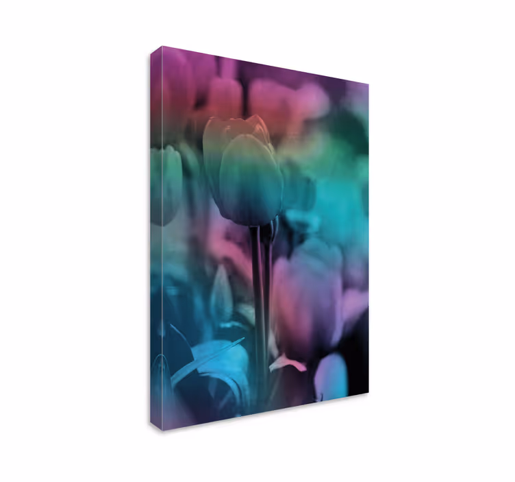Tableau fleurs et plantes silhouette florale douce - TenStickers