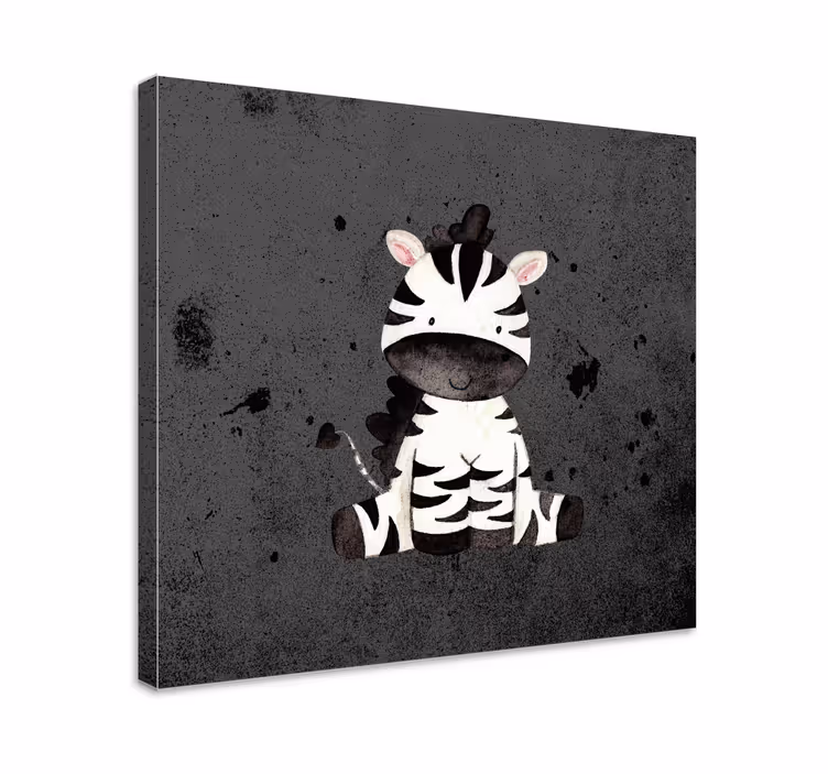 Tableau animaux personnage zèbre mignon - TenStickers
