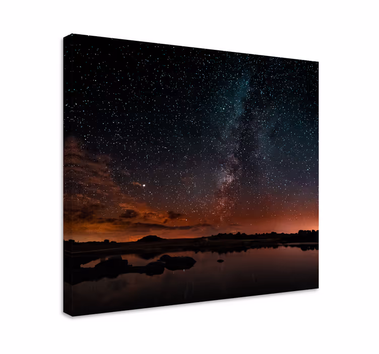 Tableau paysage nuit étoilée - TenStickers