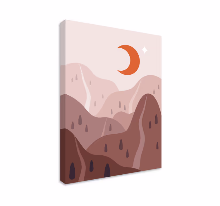 Tableau paysage forme de terrain montagneux - TenStickers