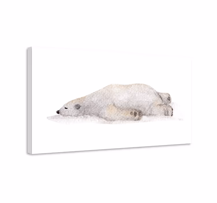 Tableau animaux ours polaire paresseux - TenStickers