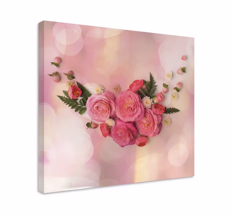 Tableau fleurs et plantes bouquet de fleurs roses - TenStickers