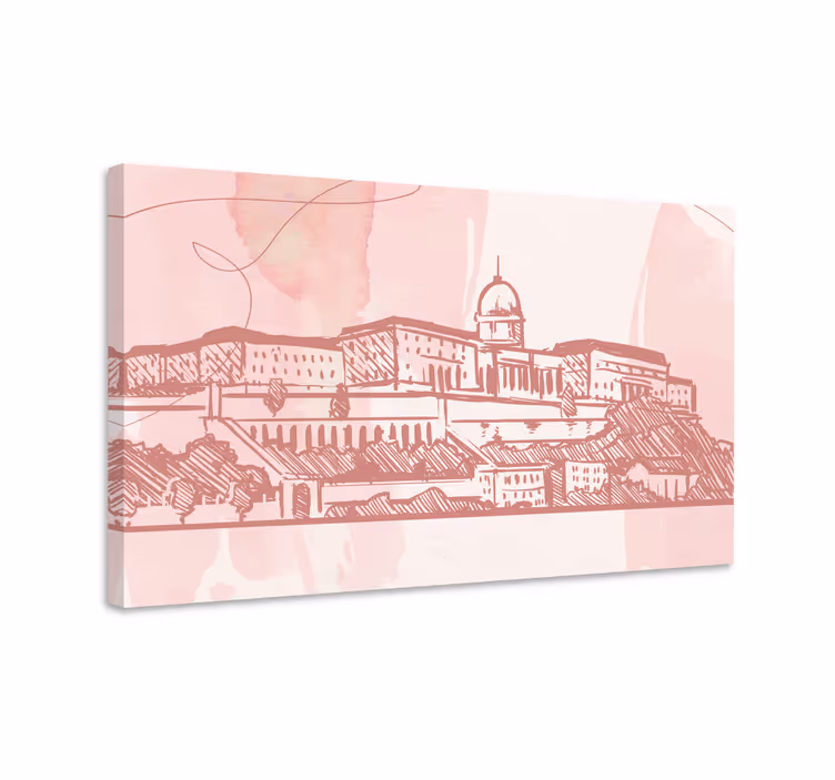 Tableau villes et pays contours de villes historiques - TenStickers