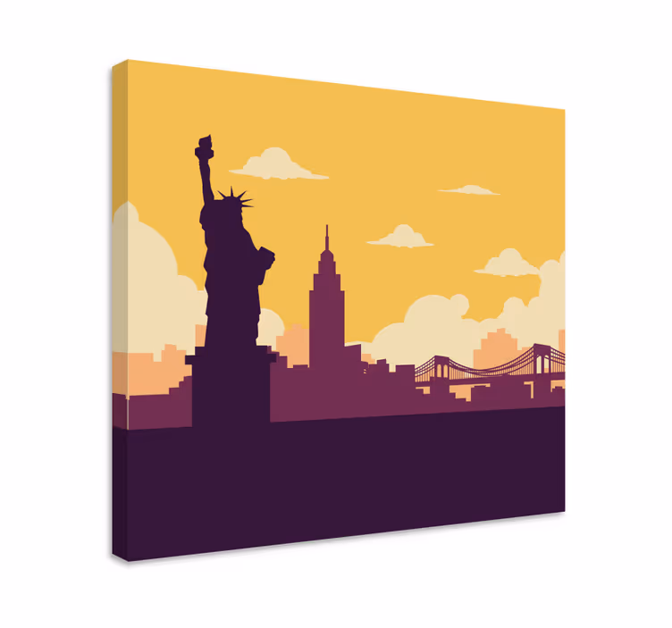 Tableau villes et pays statue de la liberté - TenStickers