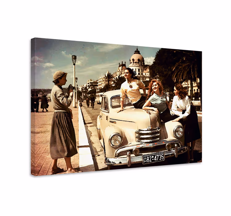Tableau vintage charme de voiture classique - TenStickers