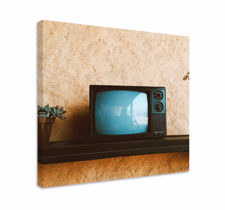 Tableau vintage écran de télévision rétro - TenStickers
