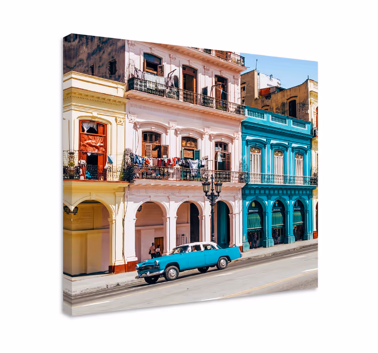 Tableau villes et pays rues colorées de la havane - TenStickers