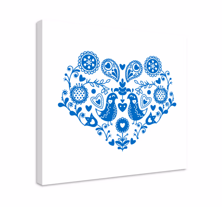 Tableau fruits oiseaux en motif cœur - TenStickers