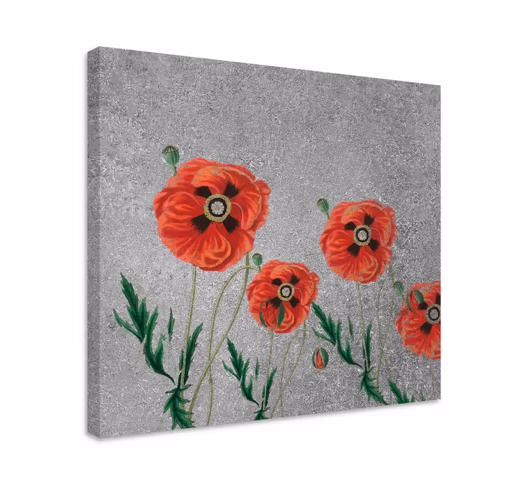 Tableau fleurs et plantes pétales de coquelicot vibrants - TenStickers