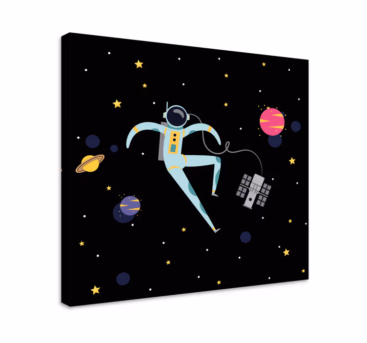 Cadre jeux vidéo astronaute dans l'espace - TenStickers