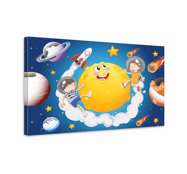 Tableau enfants aventure dans l'espace - TenStickers