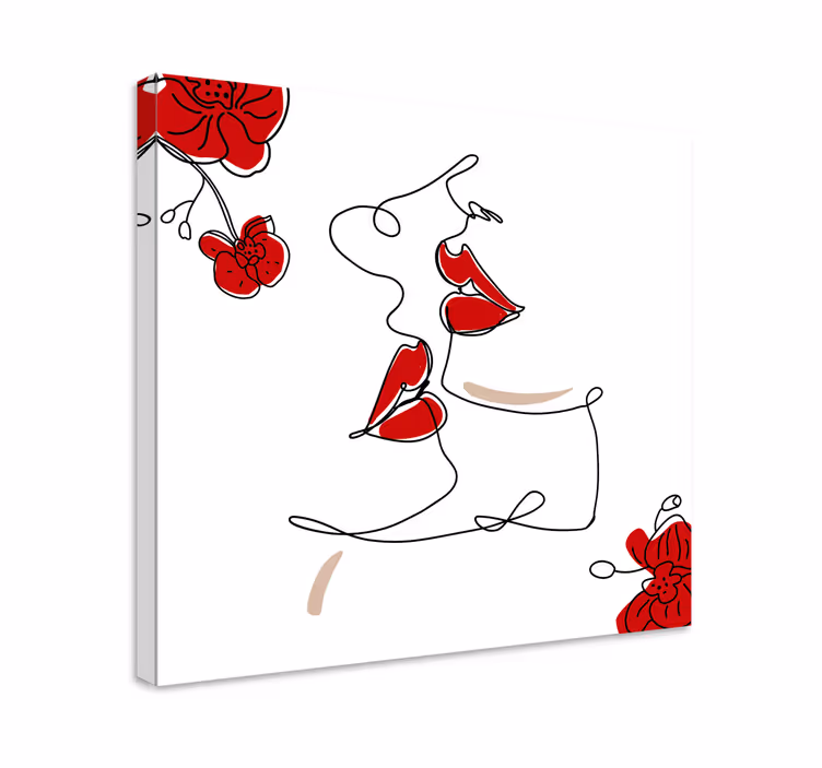 Tableau art lèvres élégantes - TenStickers