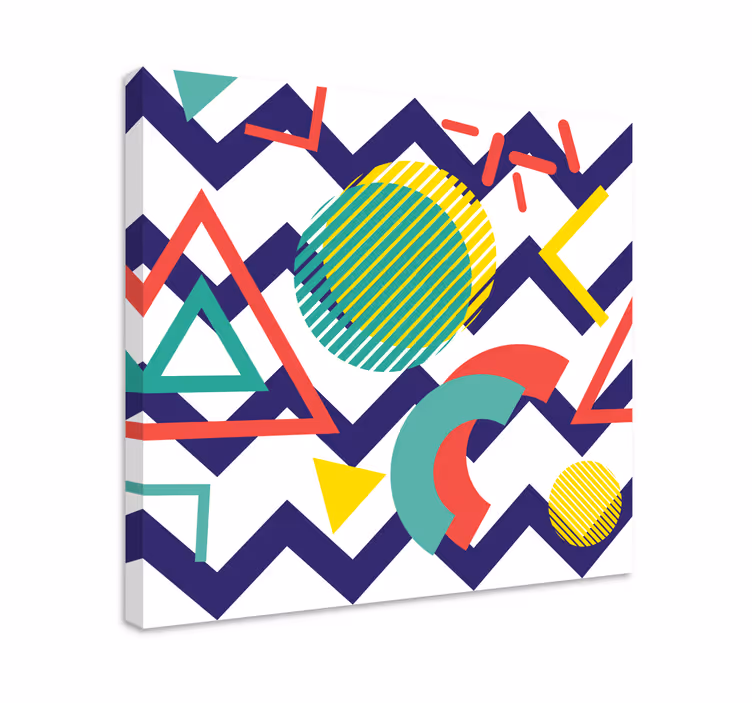 Tableau géométrique formes géométriques dynamiques - TenStickers