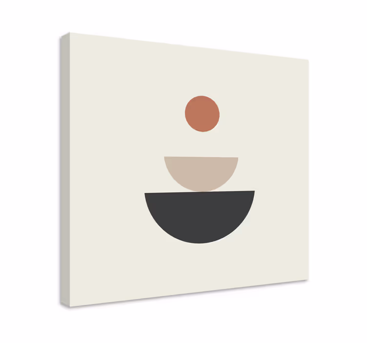 Tableau géométrique strates circulaires abstraites - TenStickers