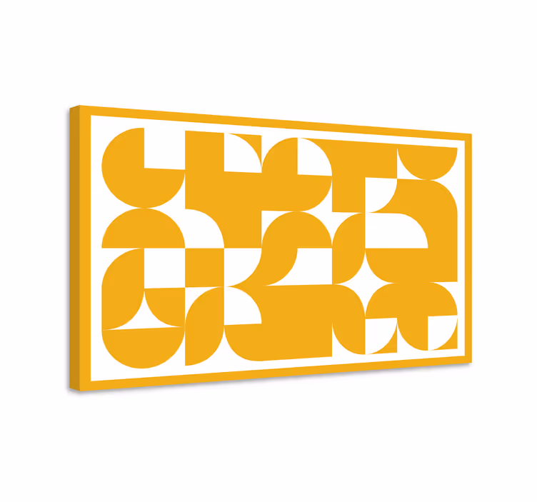 Tableau géométrique Formes d'art sticker jaune - TenStickers