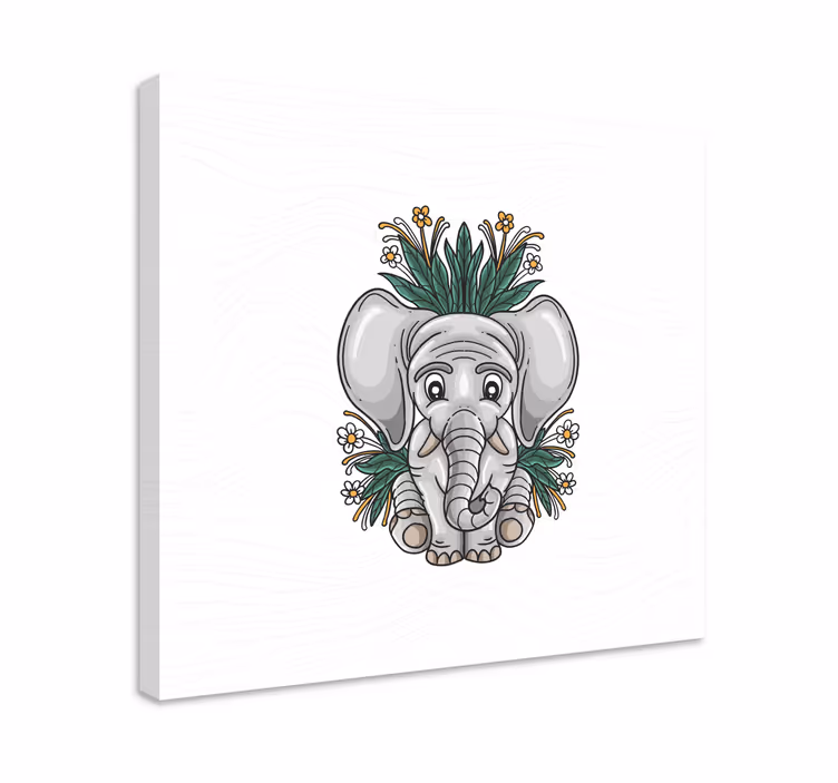 Tableau éléphants design éléphant ludique - TenStickers