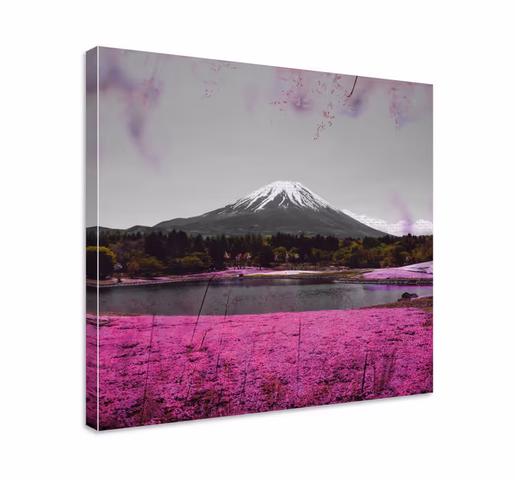 Tableau paysage réflexion du mont fuji - TenStickers
