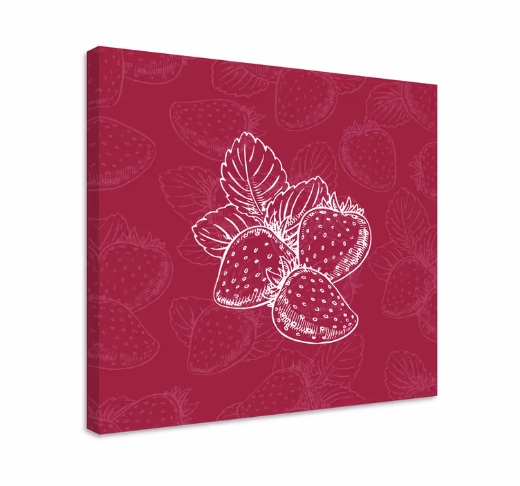 Tableau fruits grappe de fraises - TenStickers