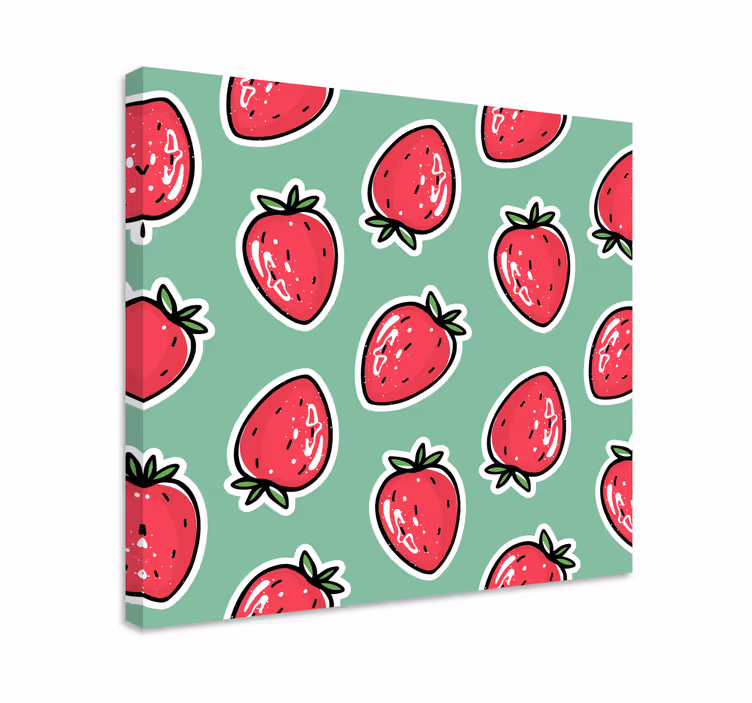 Tableau fruits répétition de fraises - TenStickers