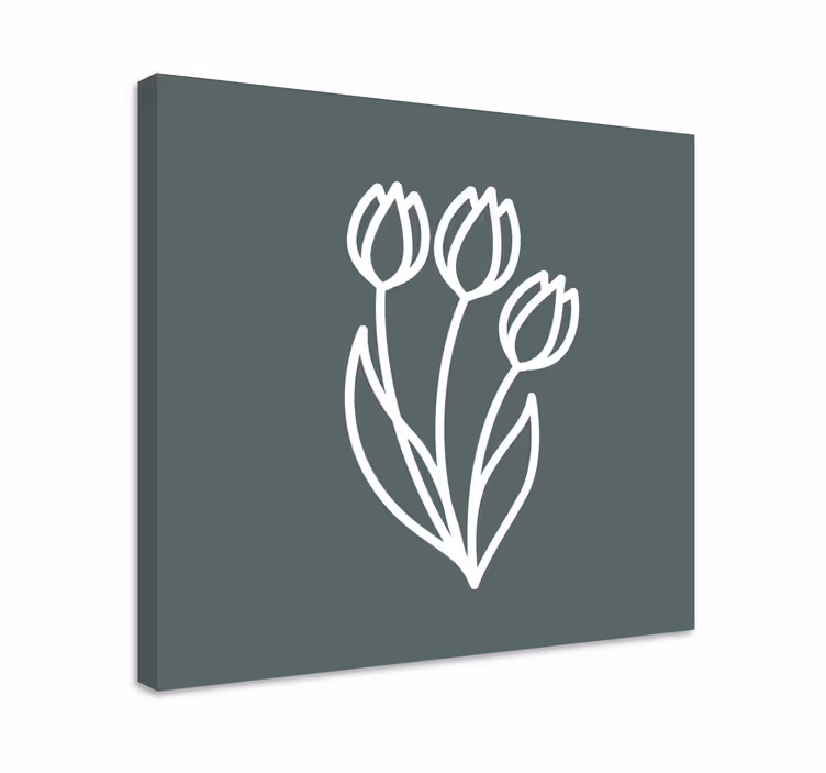 Tableau fleurs et plantes arrangement de tulipes stylisé - TenStickers