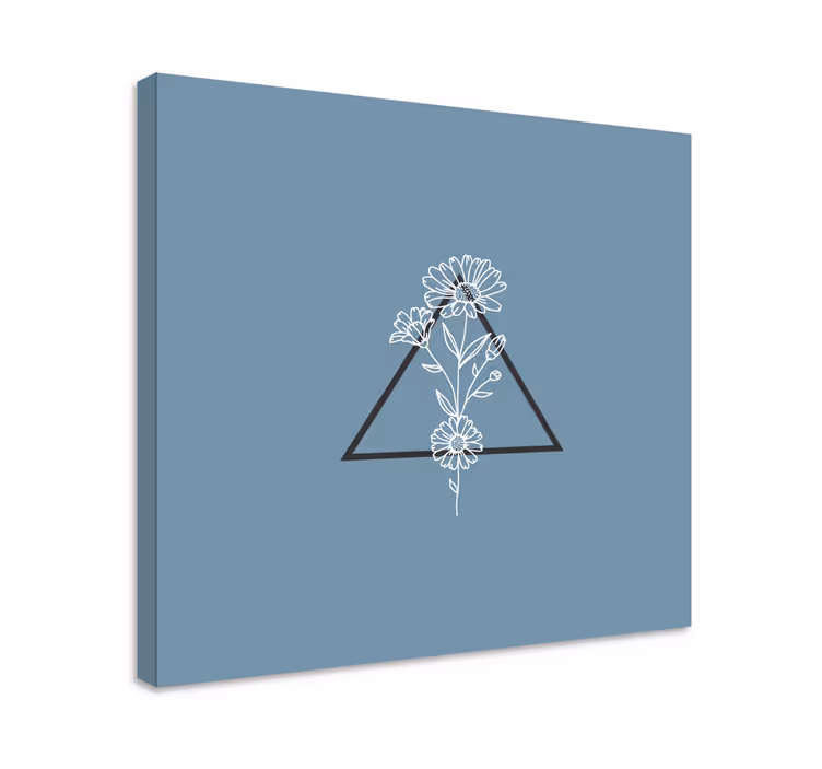 Tableau fleurs et plantes design triangle floral - TenStickers