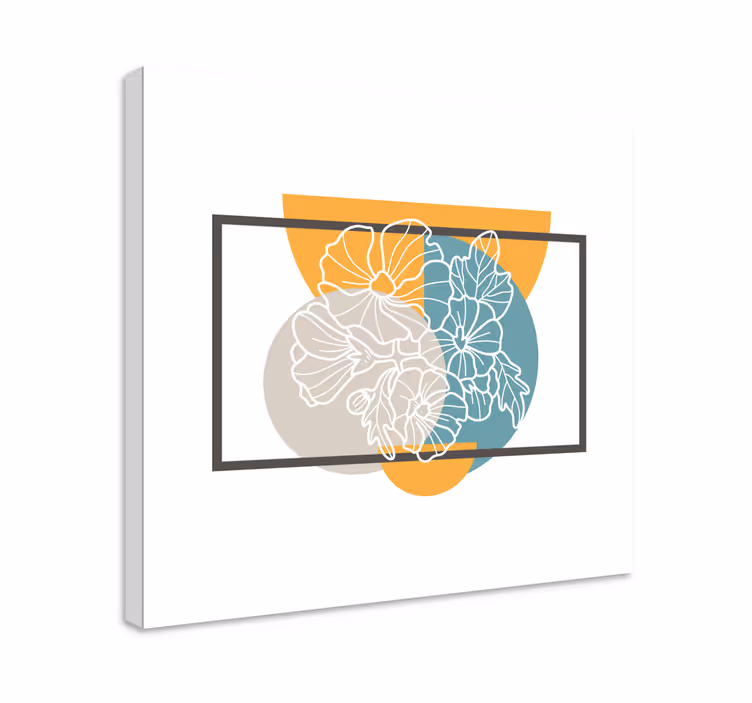 Tableau fleurs et plantes illustration botanique outline - TenStickers