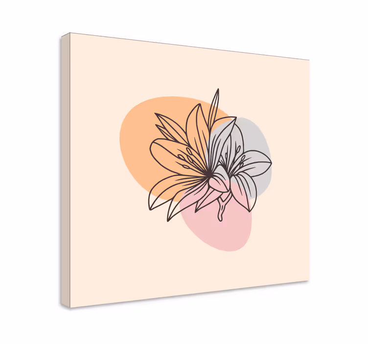 Tableau fleurs et plantes composition florale stylisée - TenStickers