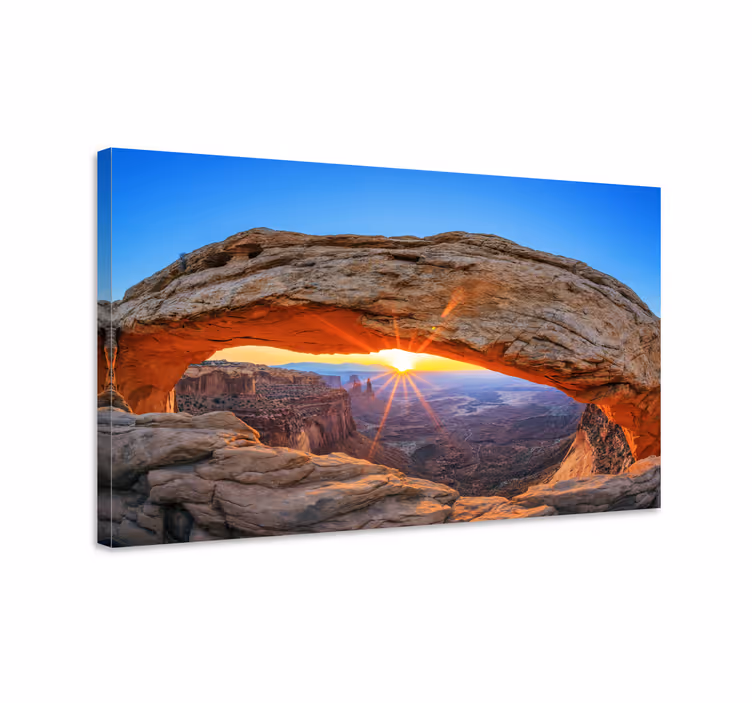 Tableau paysage vue de l'arche du lever du soleil - TenStickers