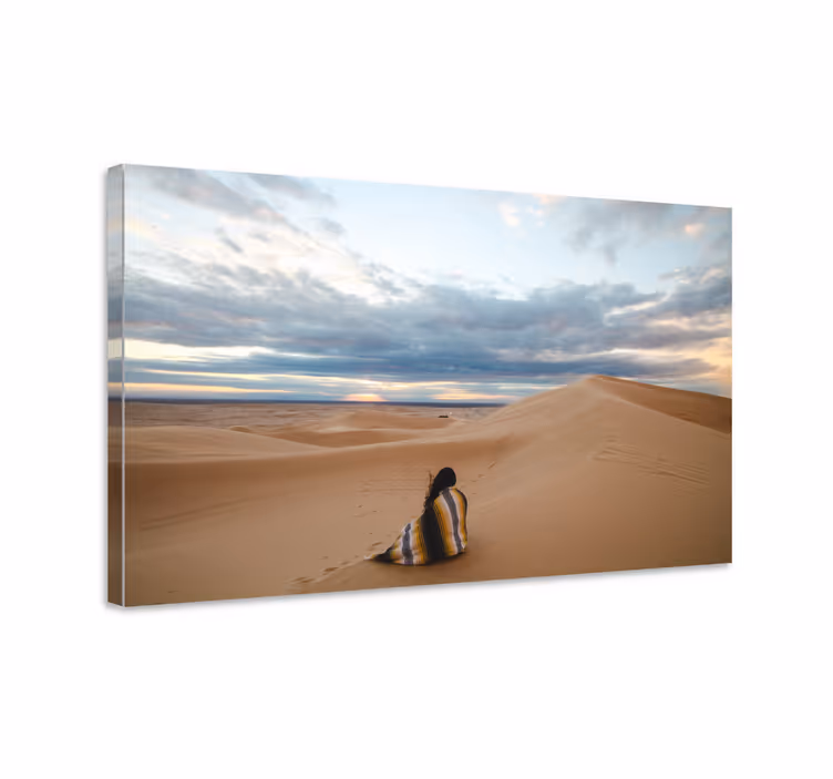 Tableau paysage solitude du désert - TenStickers