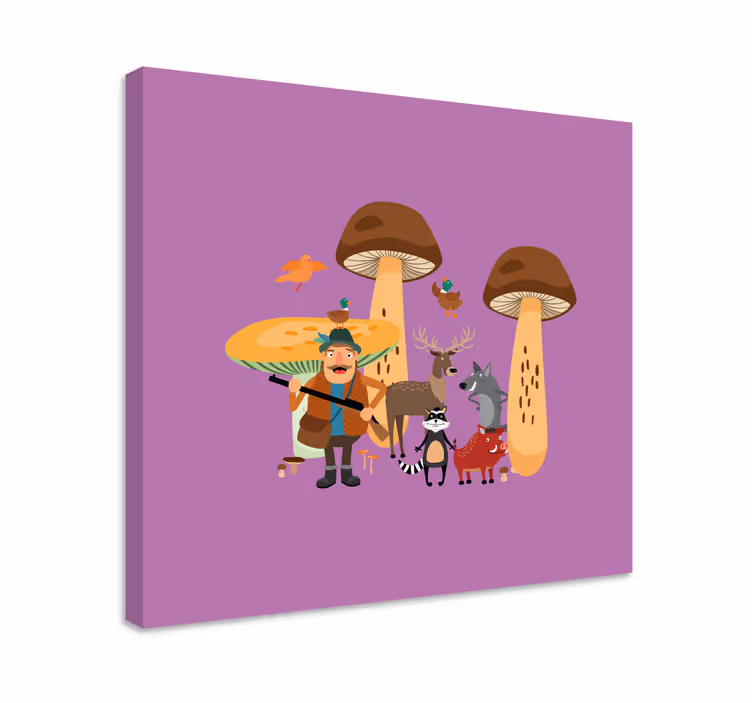 Tableau animaux Équipe d'aventure en forêt - TenStickers