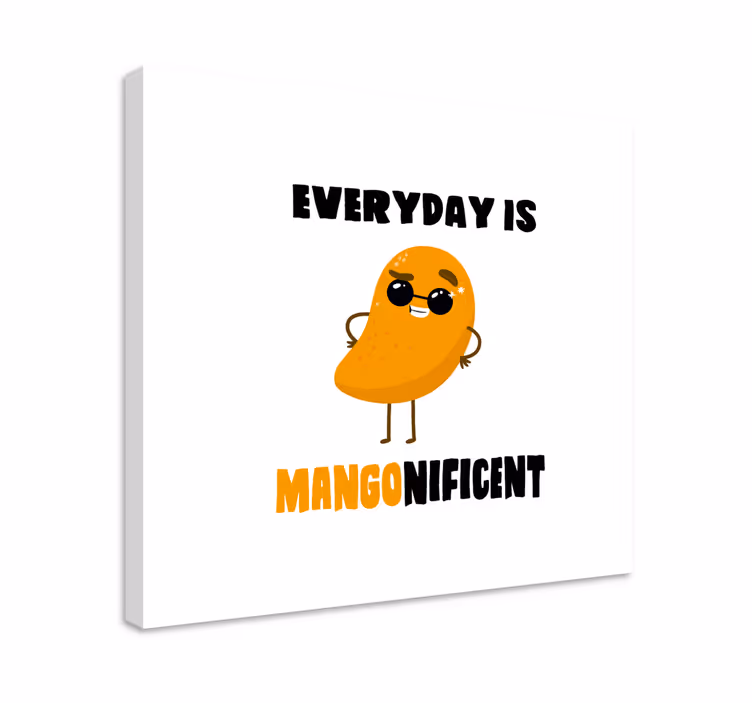Tableau fruits personnage de mangue amusant - TenStickers