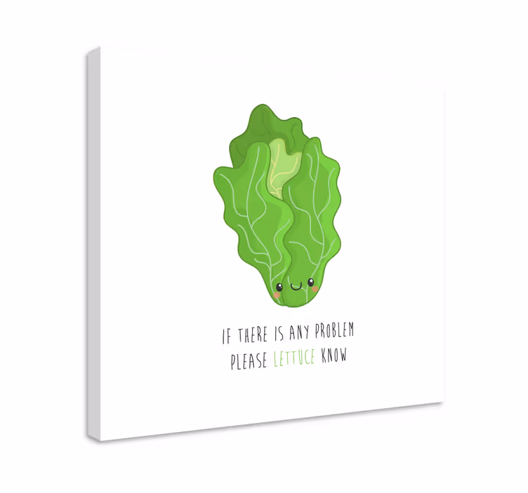 Tableau fruits personnage de laitue joyeux - TenStickers
