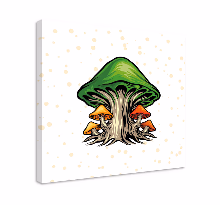 Tableau fleurs et plantes motif de croissance de champignons - TenStickers