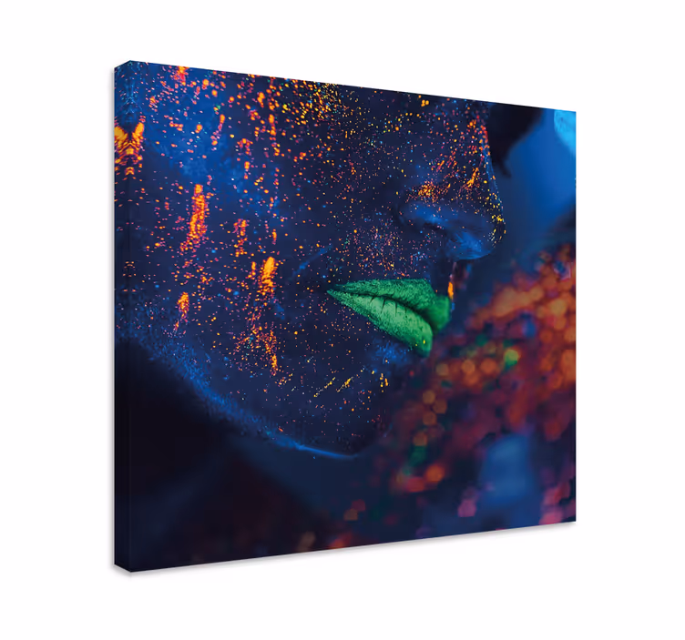 Tableau art visage scintillant - TenStickers