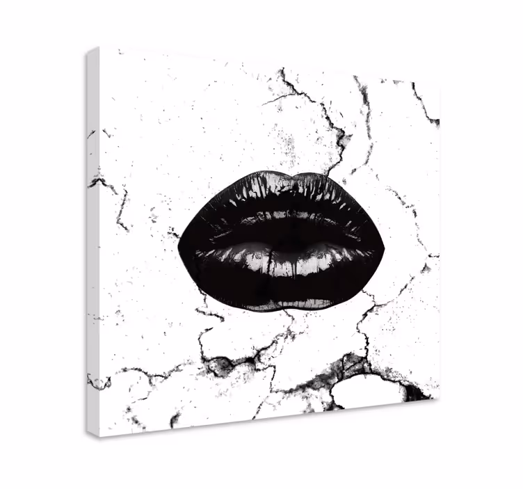 Tableau paysage lèvres noires audacieuses - TenStickers
