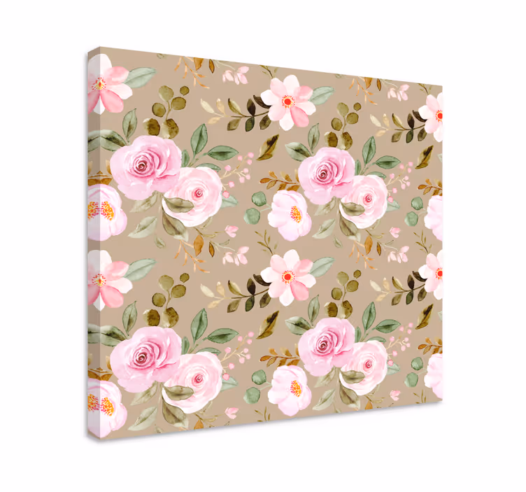 Tableau fleurs et plantes composition fleurie rosée - TenStickers