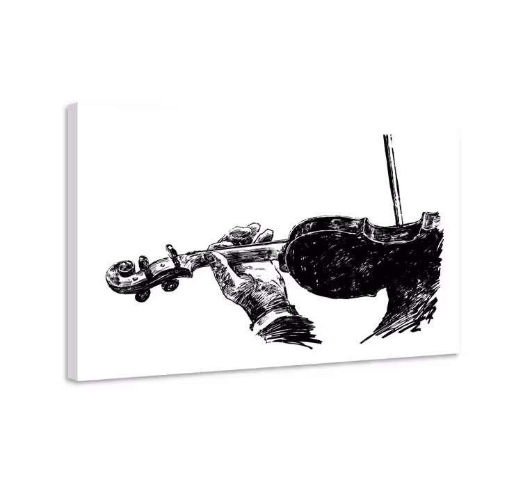 Tableau musique violoniste en action - TenStickers
