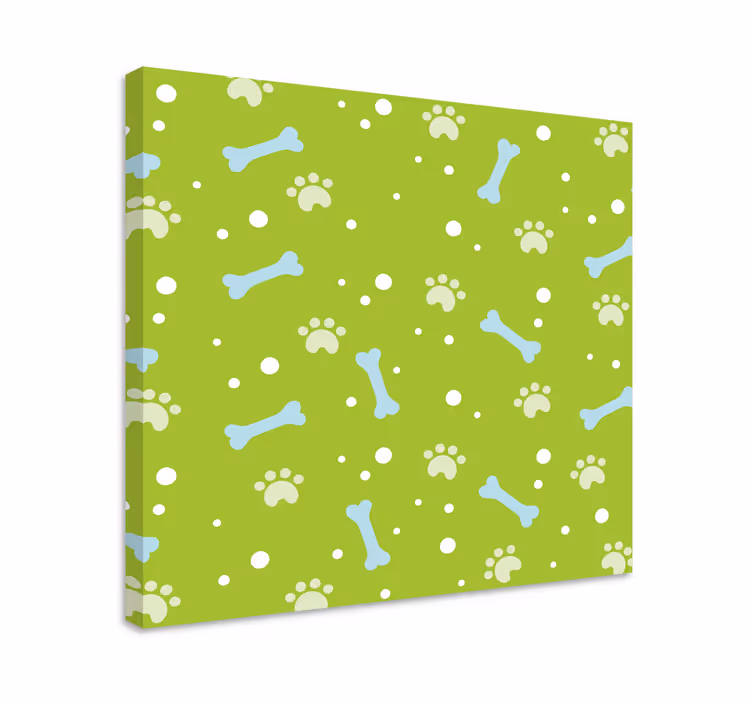 Tableau chiens motif empreintes de pattes - TenStickers
