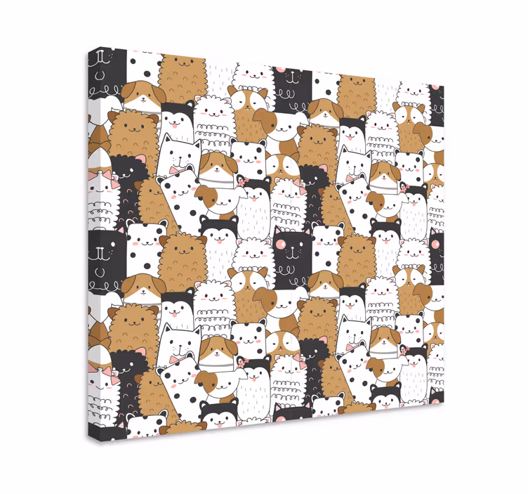 Tableau animaux visages d'animaux adorables - TenStickers