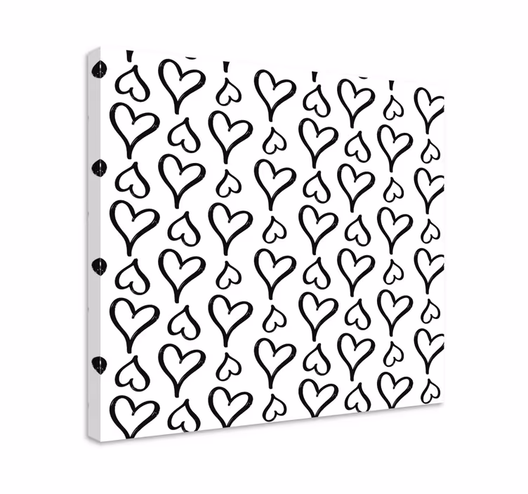 Tableau citation motif cœurs - TenStickers