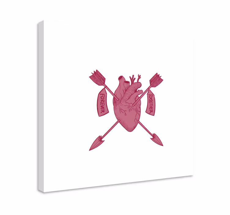 Tableau abc cœur et flèches - TenStickers