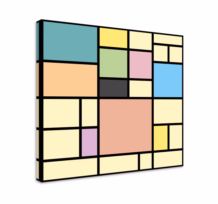 Tableau géométrique formes géométriques vibrantes - TenStickers