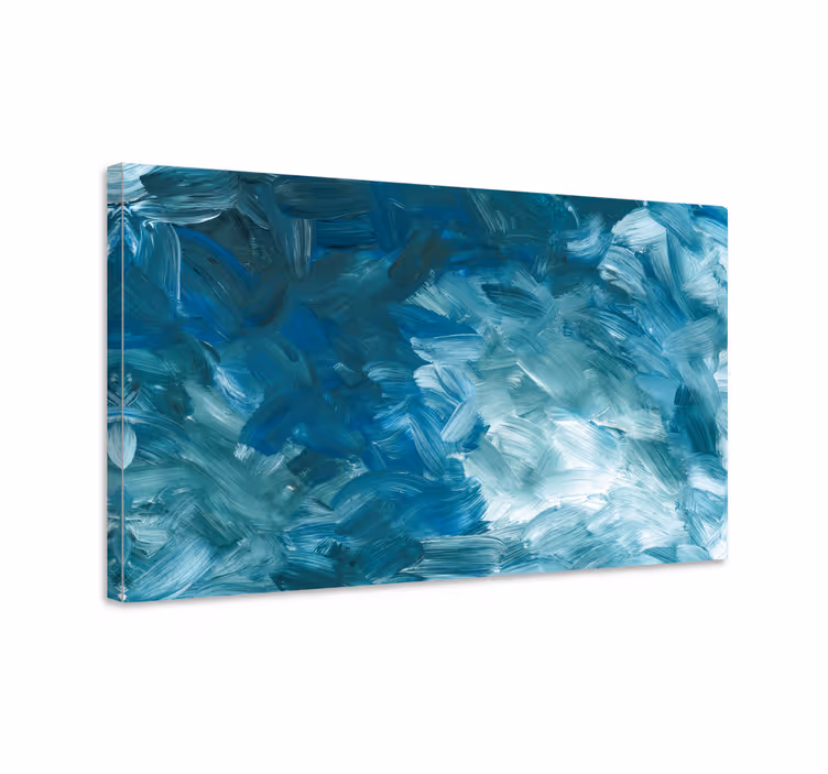 Tableau abstrait tourbillon bleu texturé - TenStickers