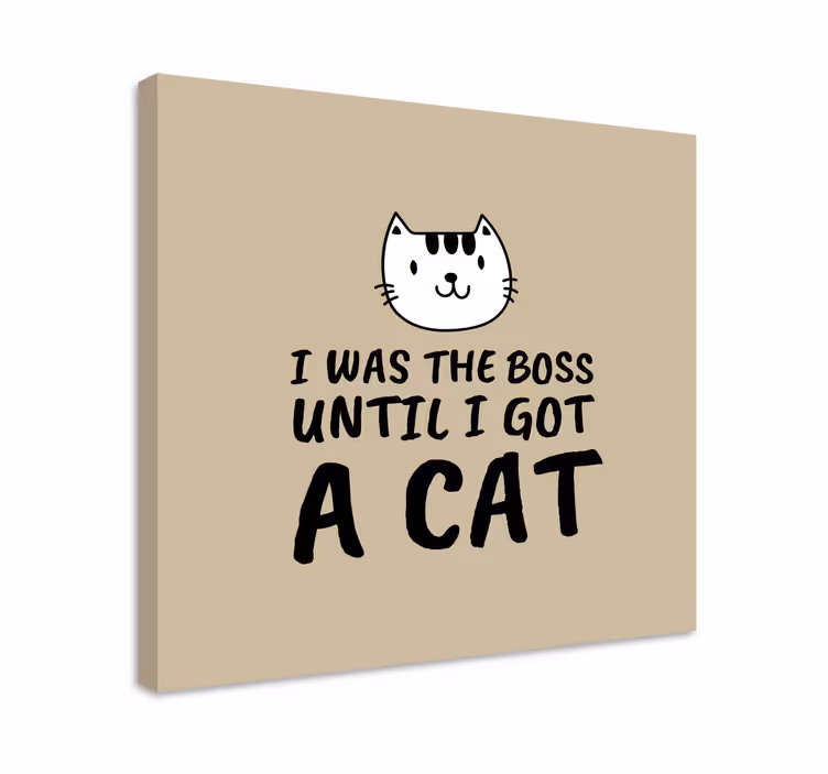 Tableau chat citation drôle sur les chats - TenStickers