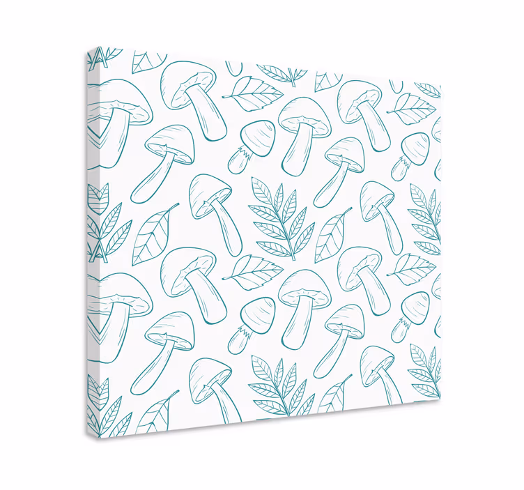 Tableau fleurs et plantes motif feuilles de champignon - TenStickers
