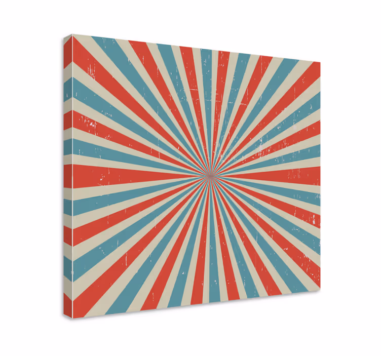 Tableau abstrait design à motif rayonnant - TenStickers