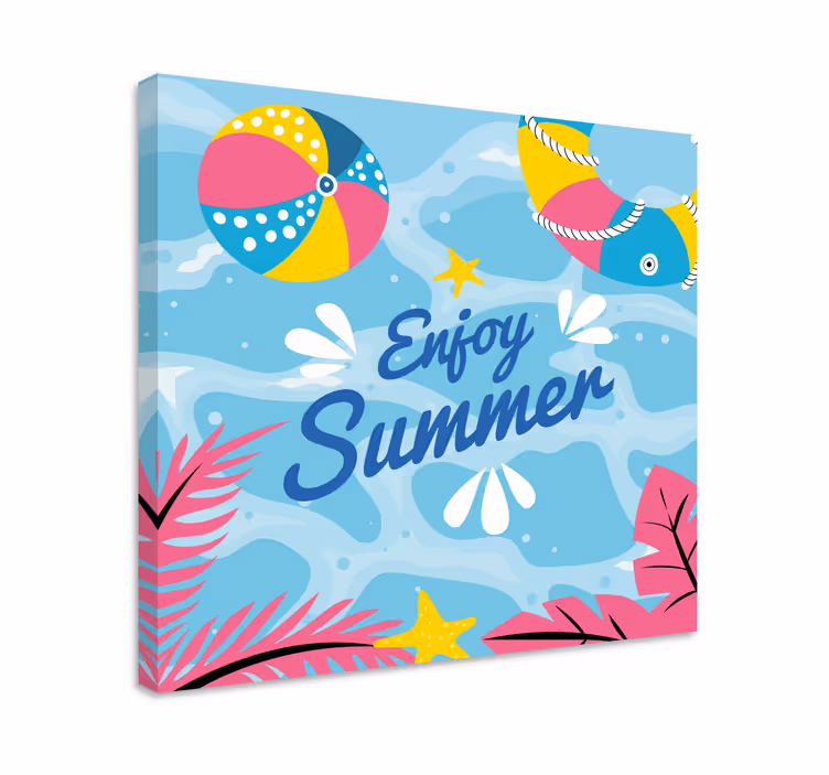 Tableau sports amusement d'été à la plage - TenStickers