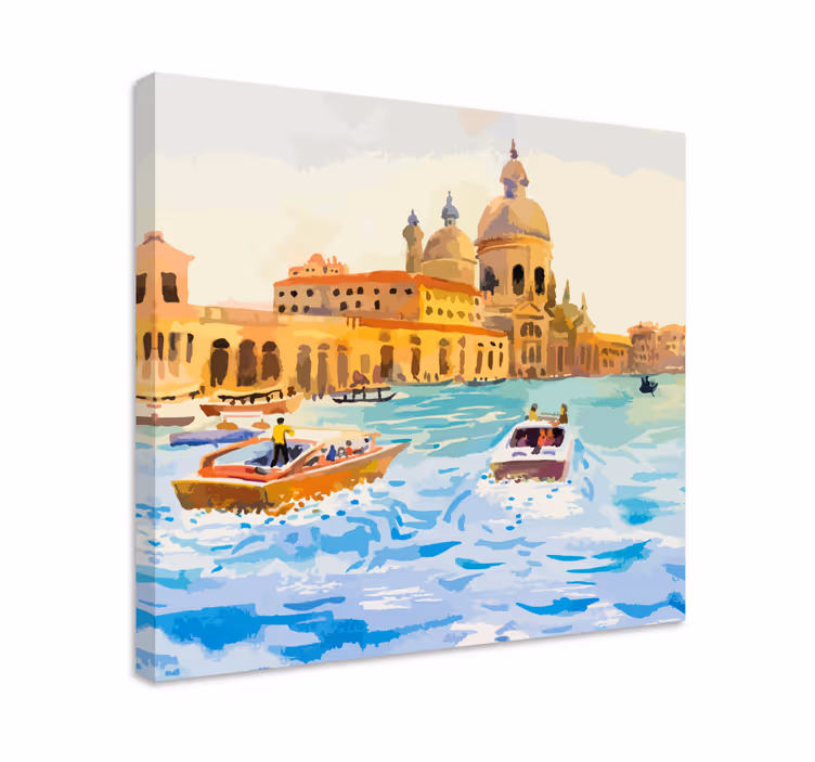 Tableau villes et pays exploration des canaux de venise - TenStickers